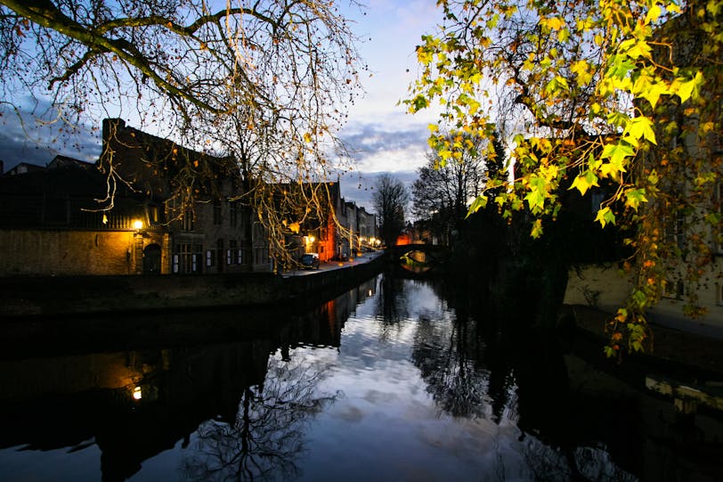 Evening Canal Reflections, Bruges, Belgium