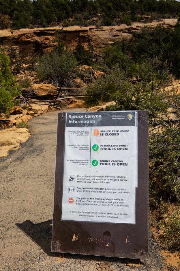 Spruce Canyon Information Sign, Mesa Verde NP, Colorado