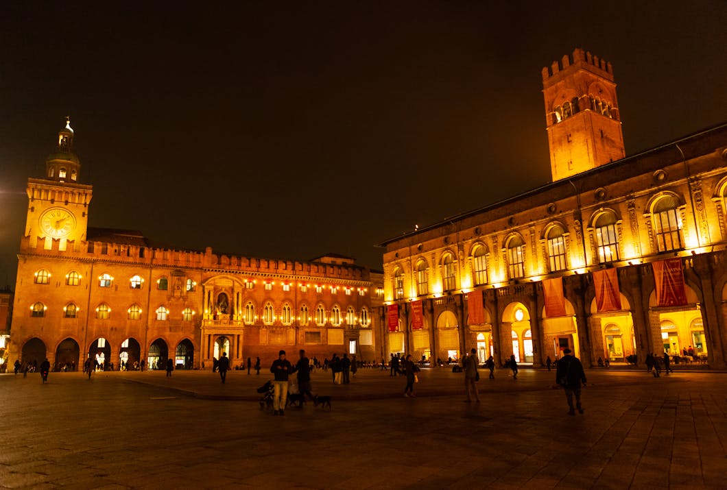 Piazza Maggiore by Night, Bologna, Italy