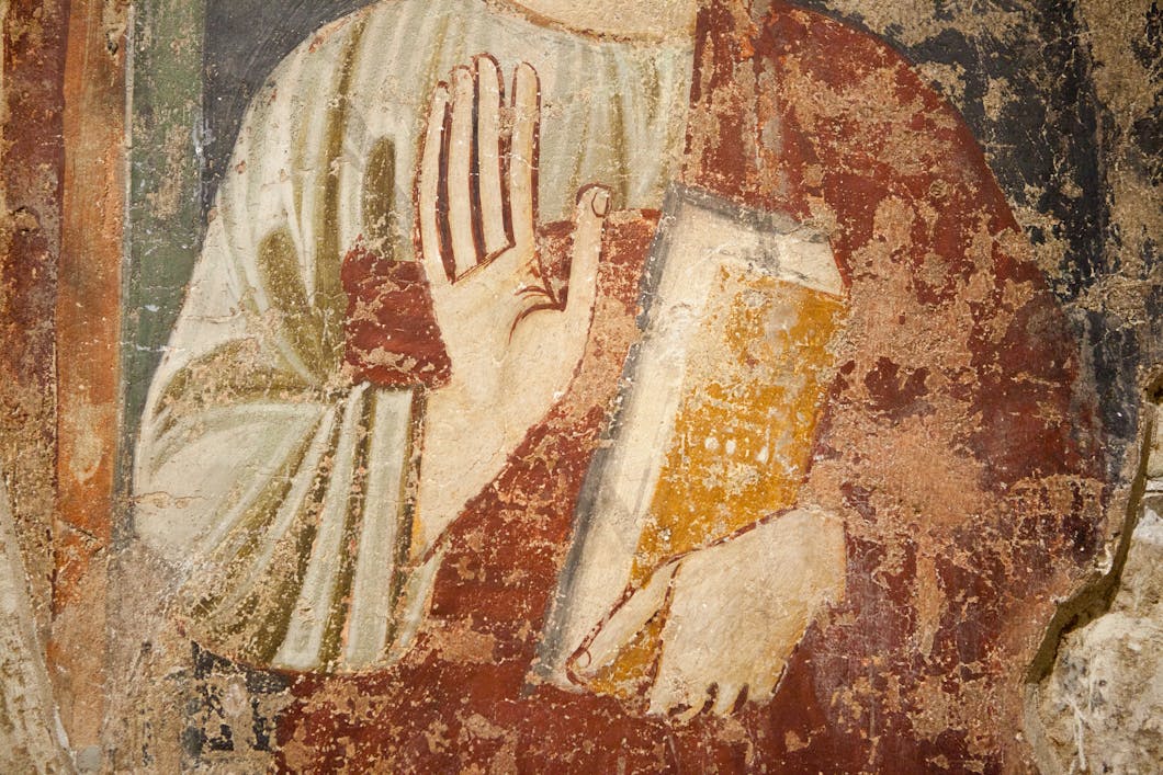 Choir Screen Fresco: St. Peter's Hands