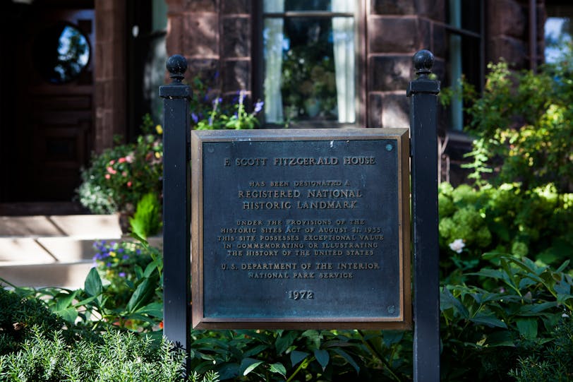 Historical Marker at F. Scott Fitzgerald House