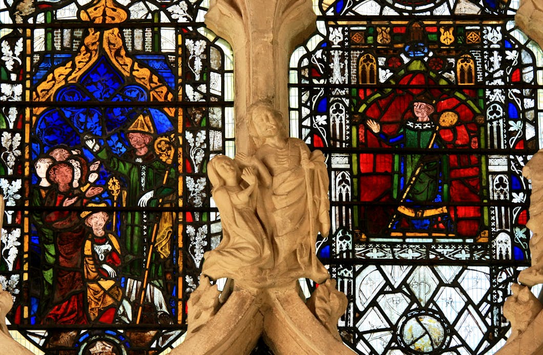 East Window Tracery: Appearance to Mary Magdalene