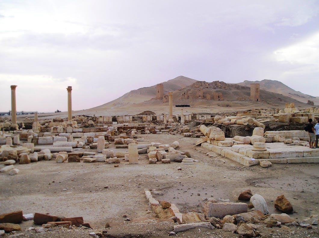 Pillars and tower tombs Palmyra