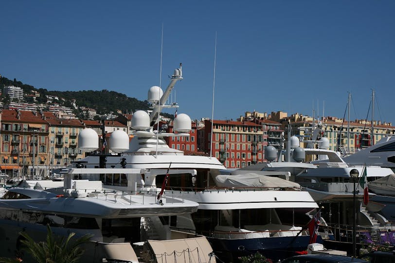 yachts in vieux port