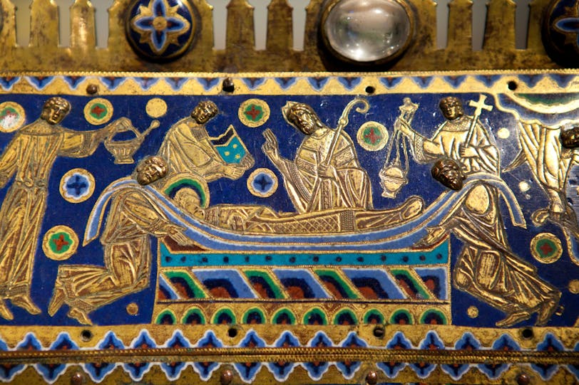 Becket Casket, c. 1180: Entombment