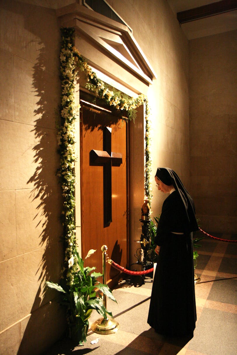 Prayer at Padre Pio's Tomb