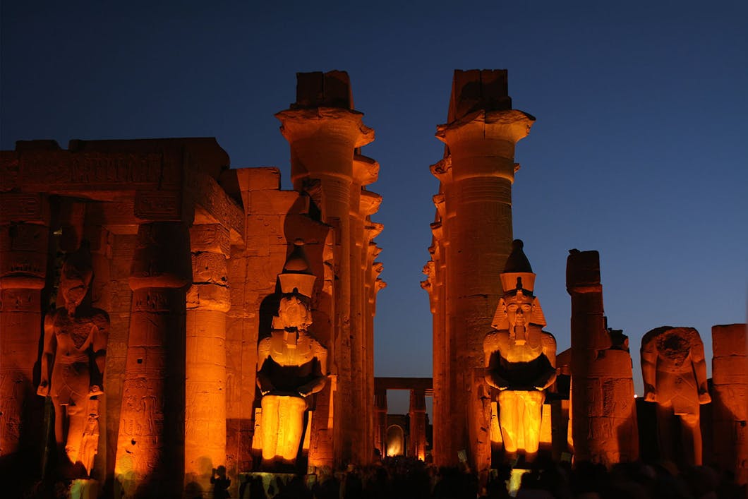 Colossi and Corridor by Night
