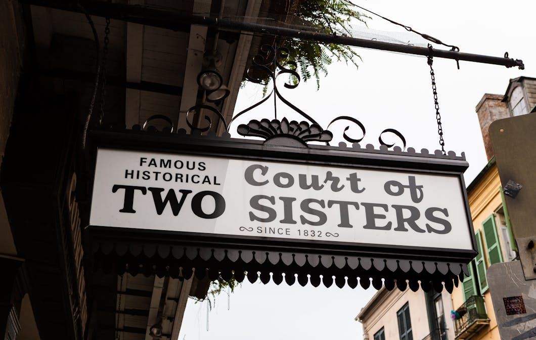 Sign, Court of Two Sisters, New Orleans, Louisiana