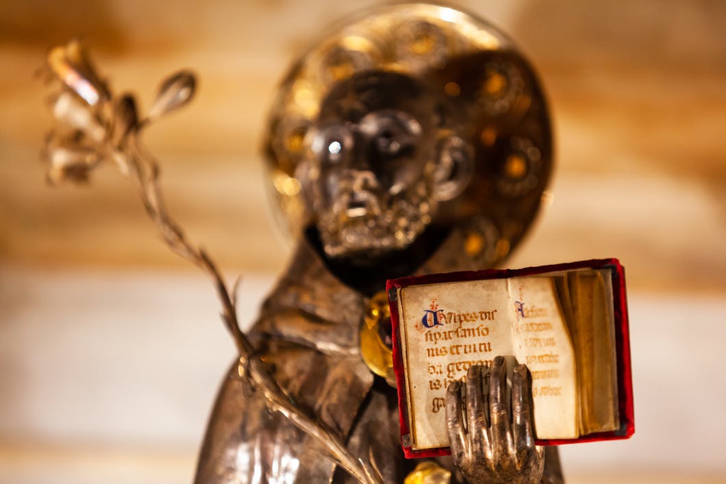 Silver Bust with Book, Reliquary of St. Dominic, Bologna, Italy