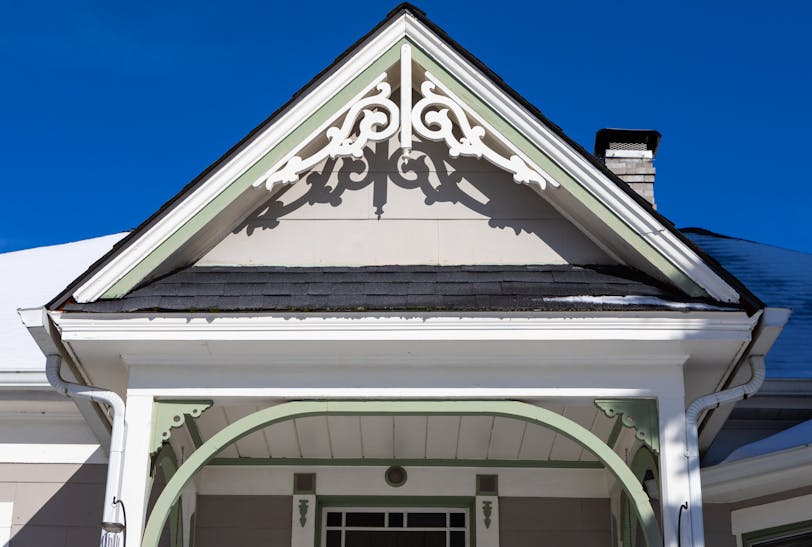 Gable Detail, Louisa Heidecker House (1795 Court St NE) - Salem, Oregon