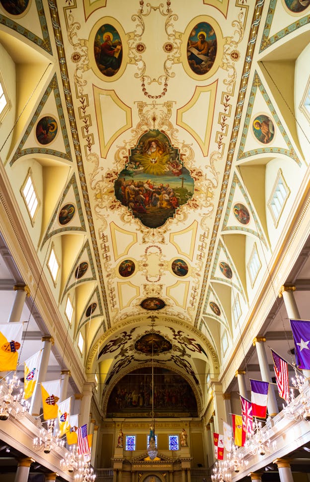 Frescoed Ceiling, St. Louis Cathedral, New Orleans, Louisia