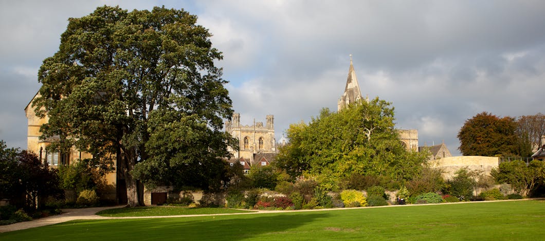 Christ Church College Panorama with Masters Garden - Oxford, England
