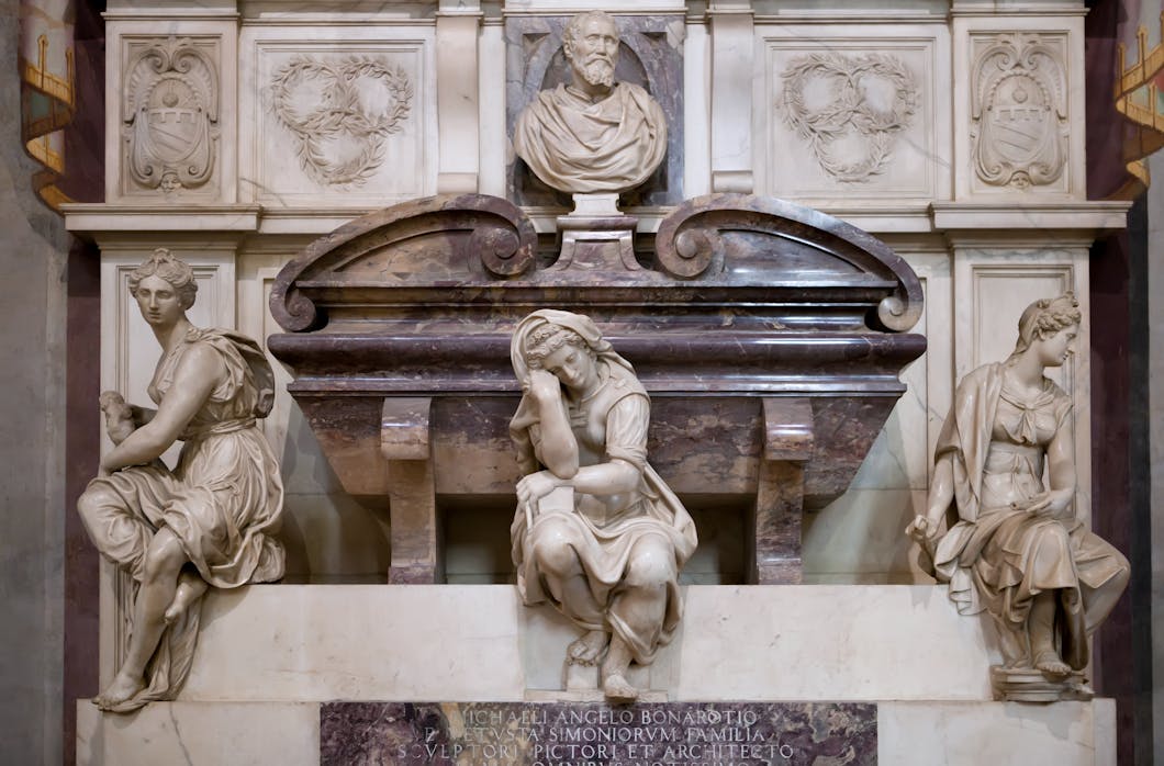 Tomb of Michelangelo, 1574: Detail