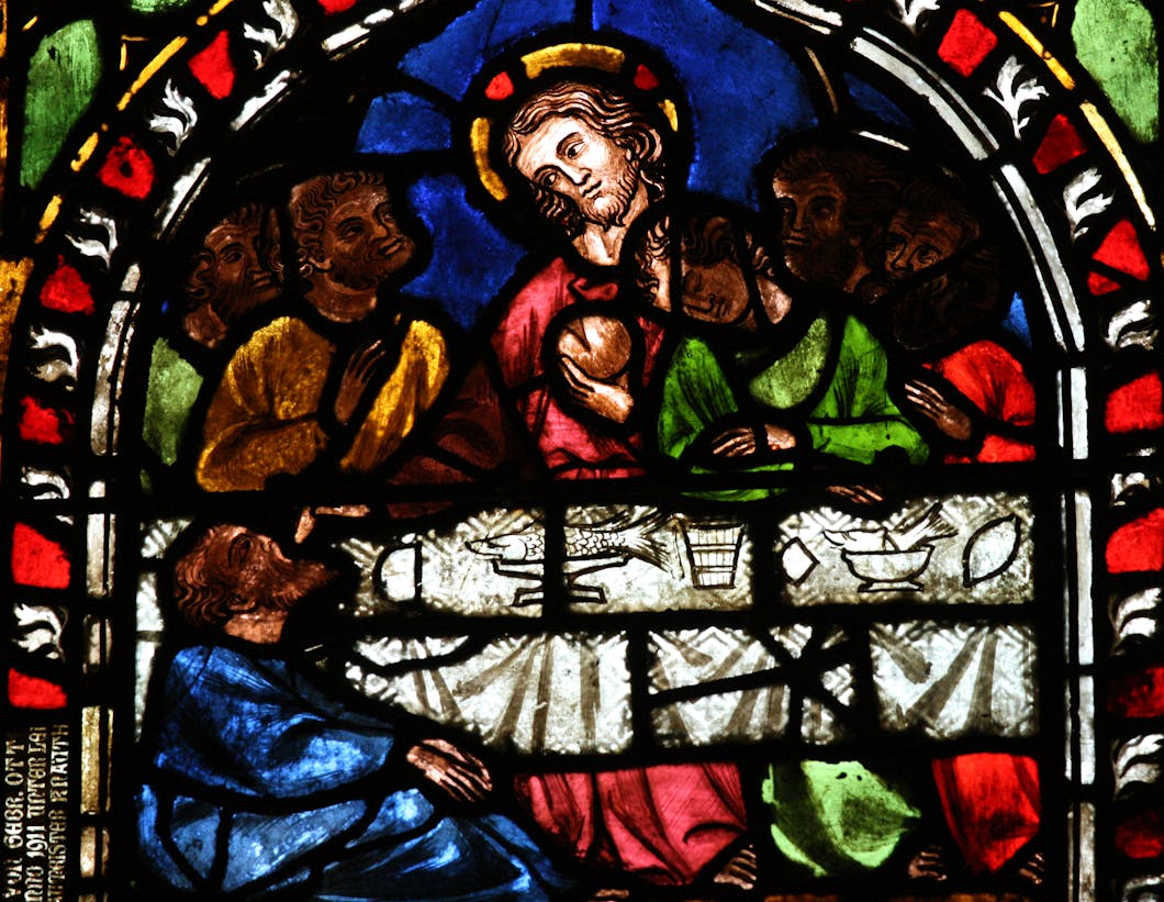 Stained Glass: Last Supper with Revelation of Judas