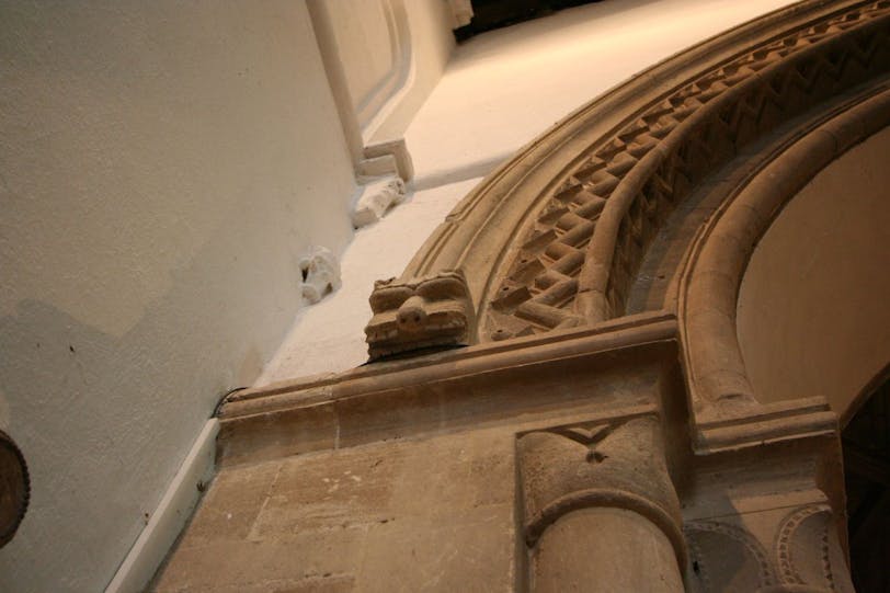 beastie at nw tower crossing, facing nave