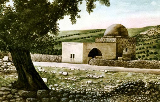 Painting of Rachel's Tomb As It Looked in Late 1800s
