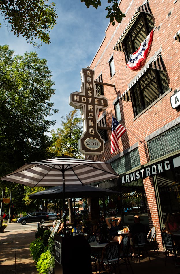 Armstrong Hotel Exterior with Cafe - Fort Collins, Colorado