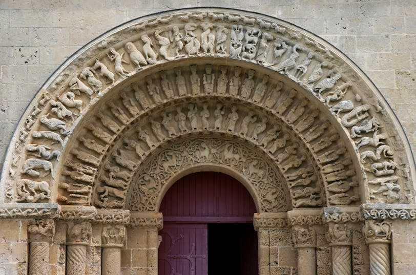 Romanesque South Portal Archivolts, Aulnay-de-Saintonge, France