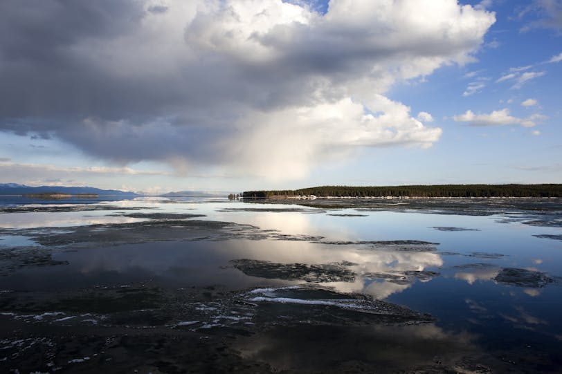 Evening at Yellowstone Lake, Wyoming, USA