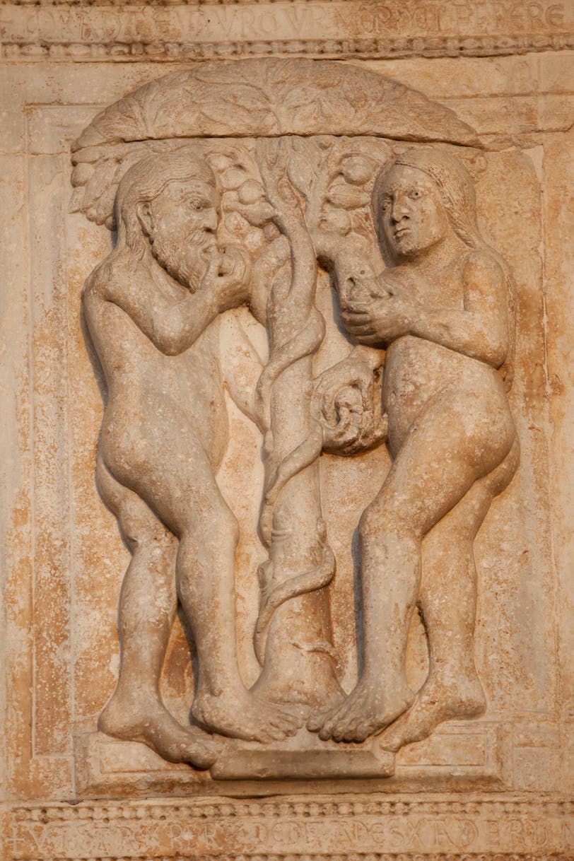 Facade Sculpture: Temptation and Fall of Adam and Eve
