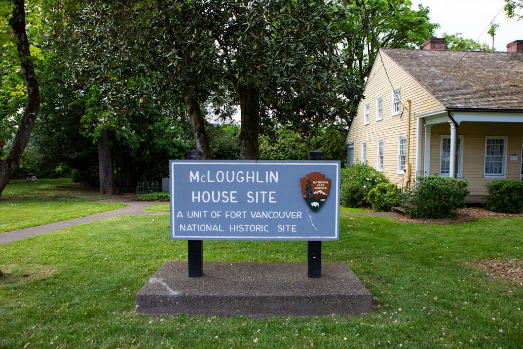 McLoughlin House Site Sign, Oregon City, Oregon