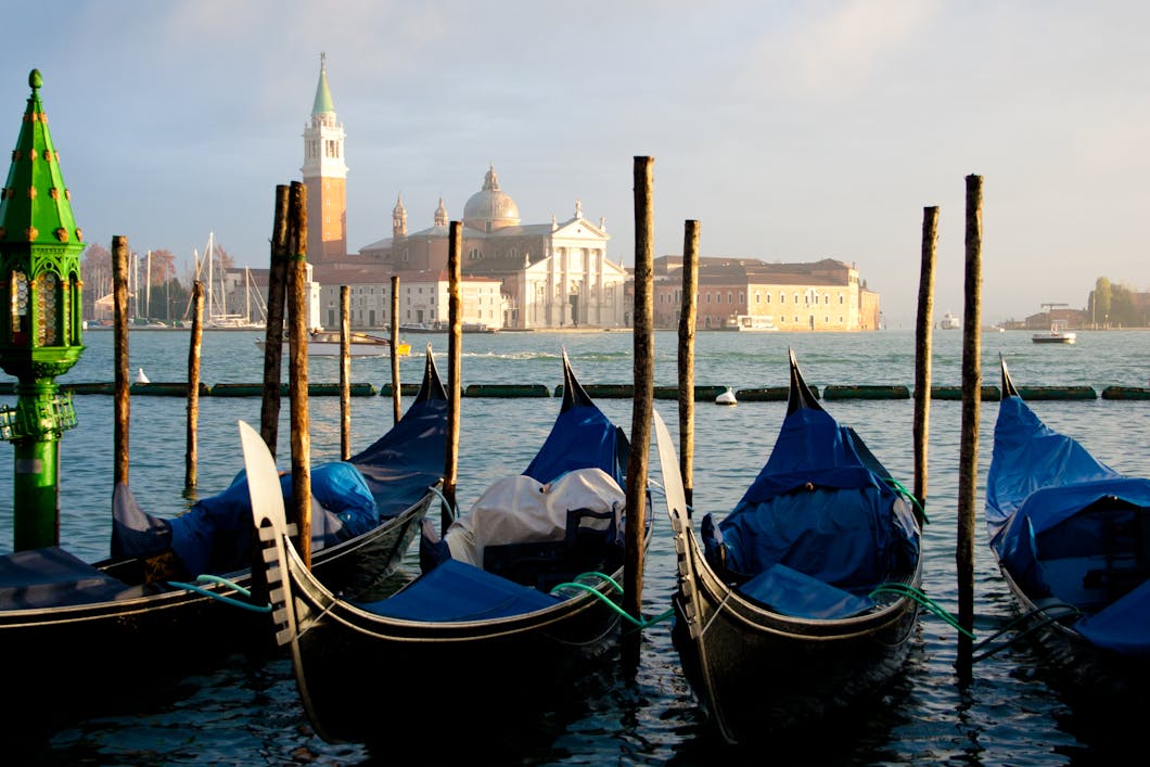 San Giorgio Maggiore with Gondolas