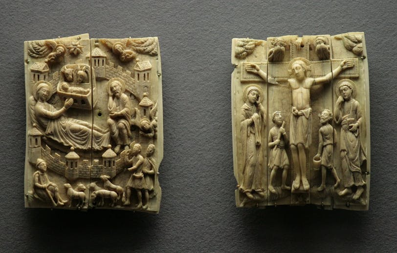 Ivory Reliefs of Nativity and Crucifixion