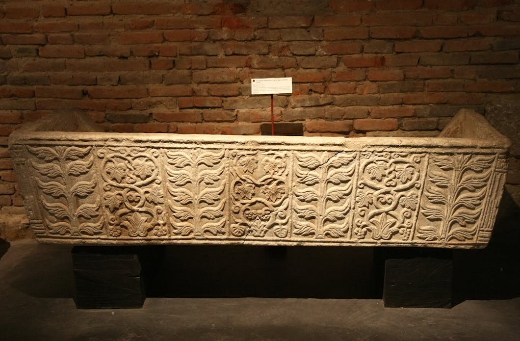 Early Christian Sarcophagus with Plant Motifs