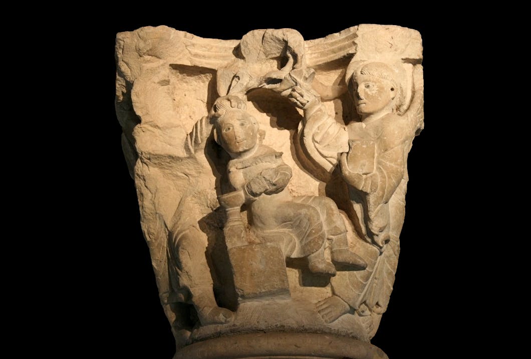 Choir Capital, c.1100: Abraham and Isaac