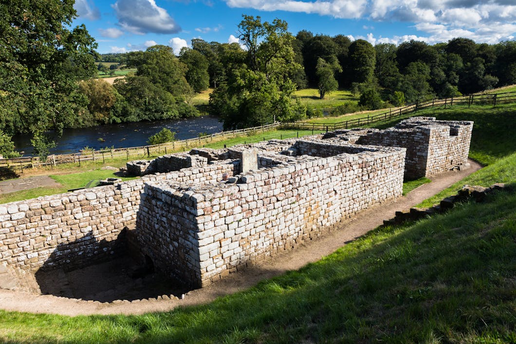 Bath House and River, Chesters Roman Fort, Hadrian's Wall, England
