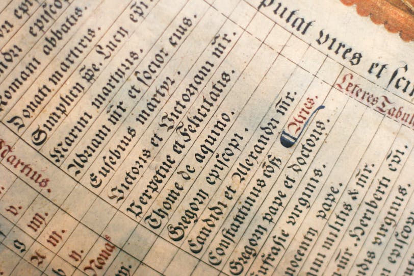 Calendar of Saints' Days