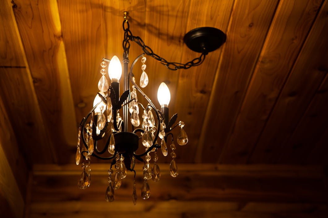 Bathroom Chandelier, Central Hotel - Burns, Oregon