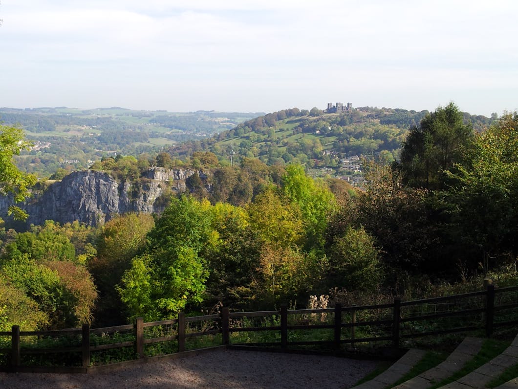 Riber Castle from the Heights of Abraham