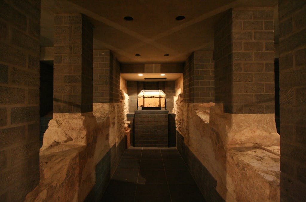 Relics of St. Matthias in Crypt. Related Pages: