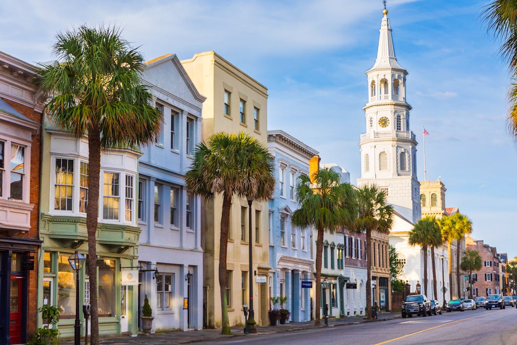 South Side with Spire, Broad Street - Charleston, SC