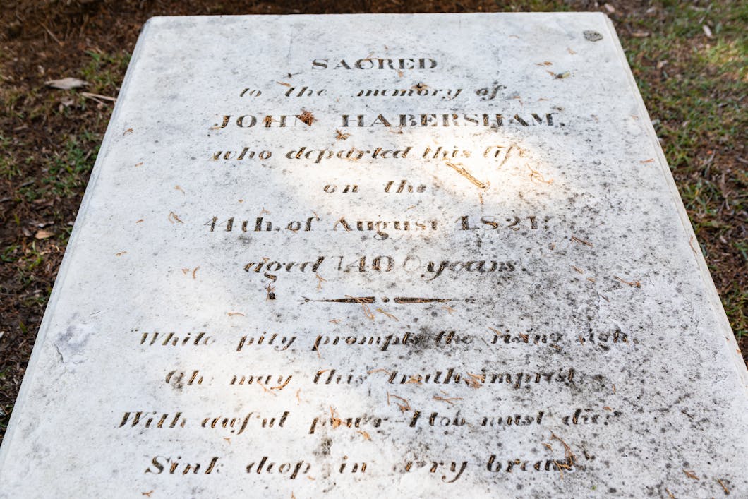 John Habersham Grave, St. Helena's Anglican Church - Beaufort, SC