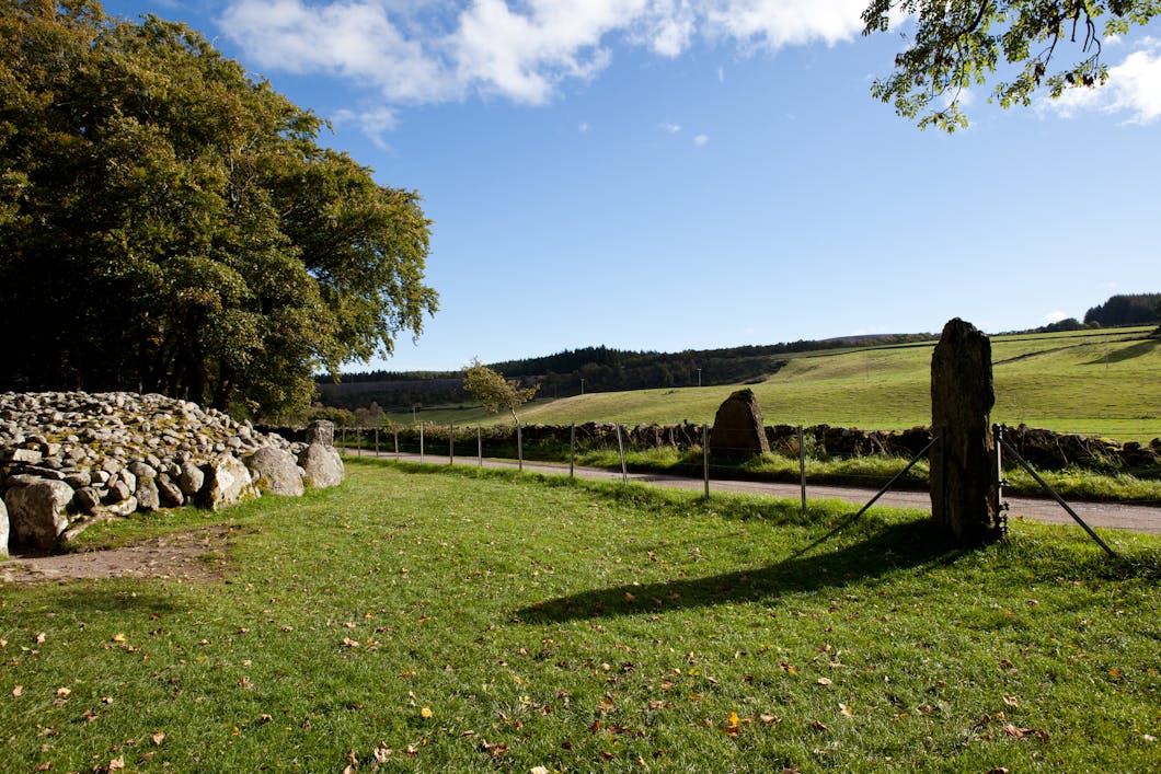 Cairn and Standing Stones, Clava Cairns, Inverness, Scotland