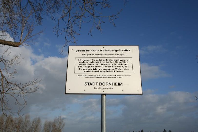 don't swim in the rhein