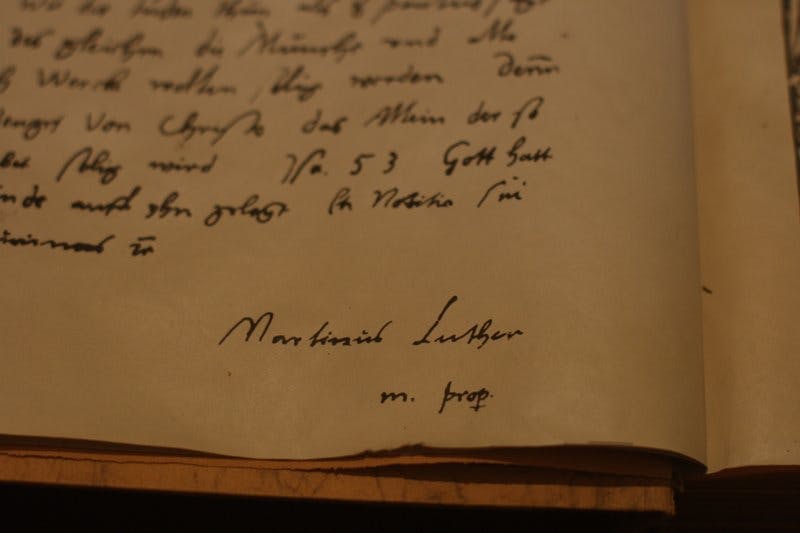 martin luther autograph