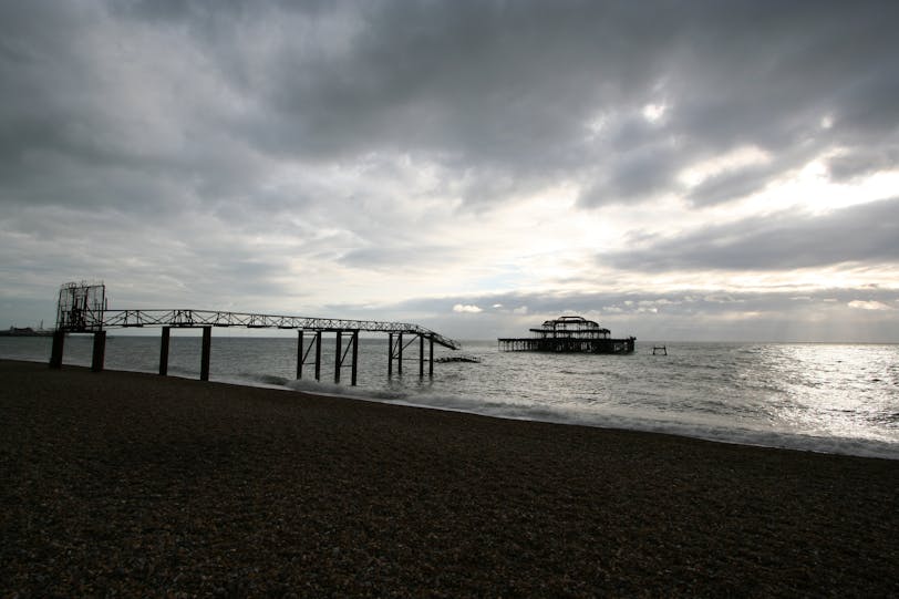 West Pier under Stormy Skies