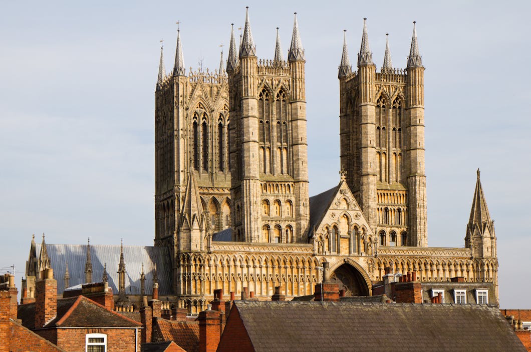 Rising Above the Rooftops - Lincoln Cathedral, England