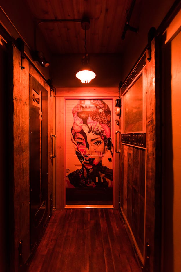 Red Hallway - Burns, Oregon