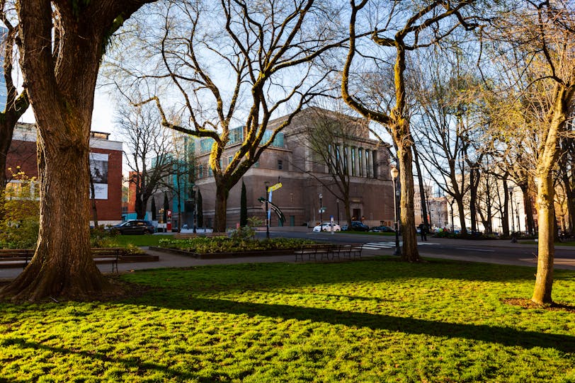 Mark Building from Park, Portland, Oregon